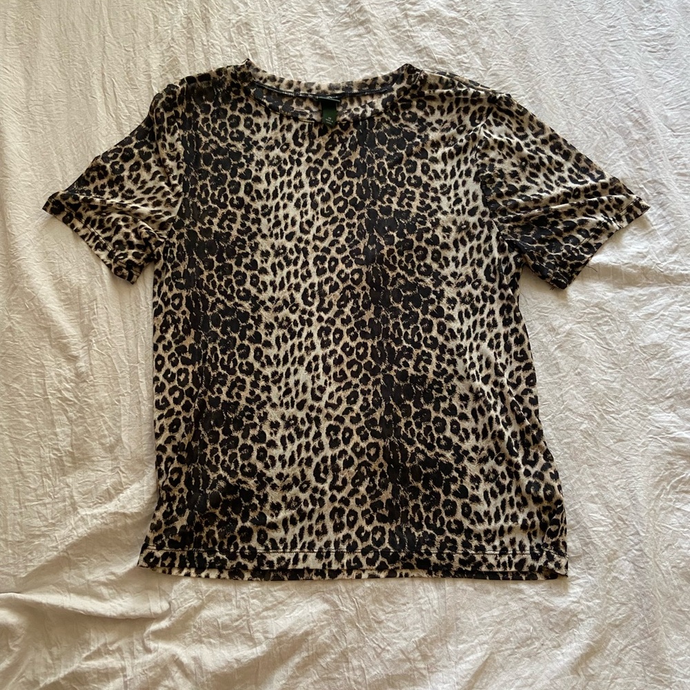 Sheer cheetah top
